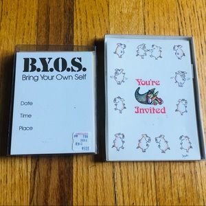 Two Sets Of Unopened Vintage Paper Party Invitations